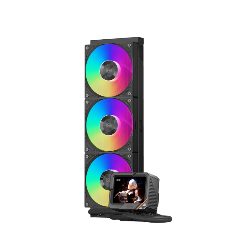 PCCOOLER GT360 ARGB Display 360mm Liquid CPU Cooler ( Black / White )