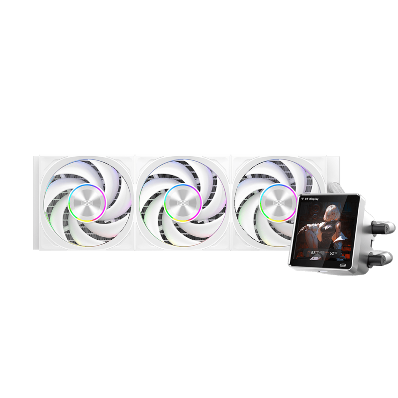 PCCOOLER DT360 ARGB Display 360mm Liquid CPU Cooler ( Black / White )