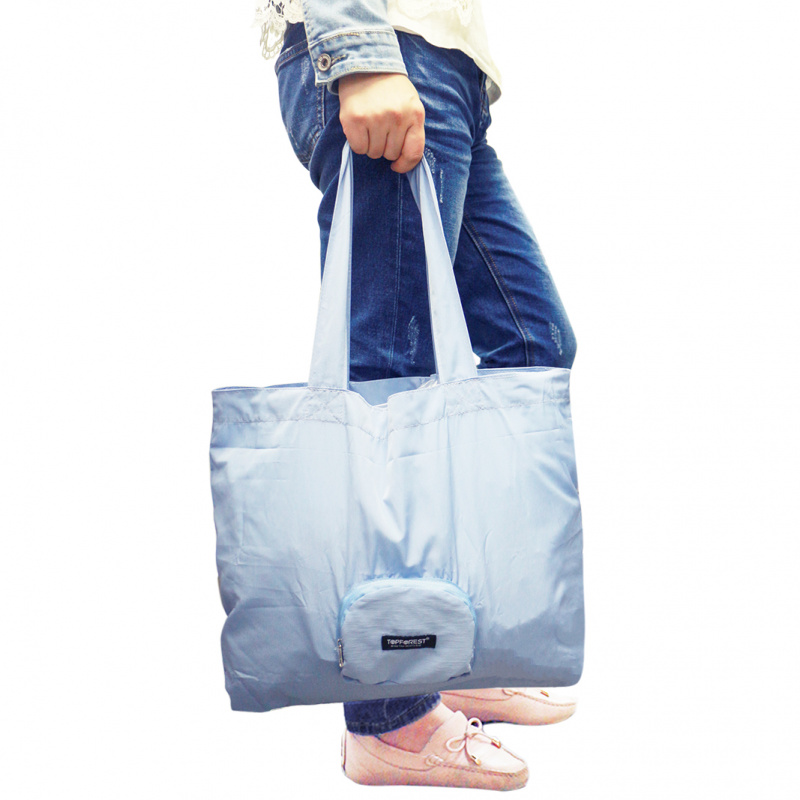 經典藍極簡便攜摺疊環保購物袋 小袋收合 A11027