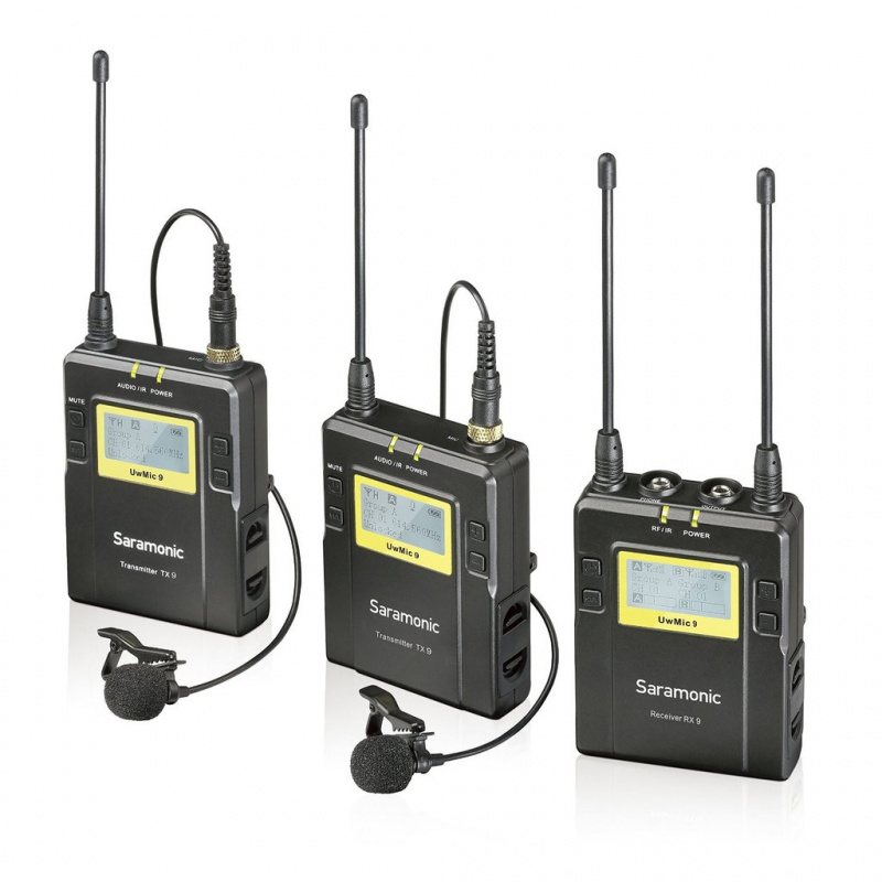 [港澳免運]  Saramonic UWMIC9 (RX9+TX9+TX9) 一對二無線單反領夾咪 行貨