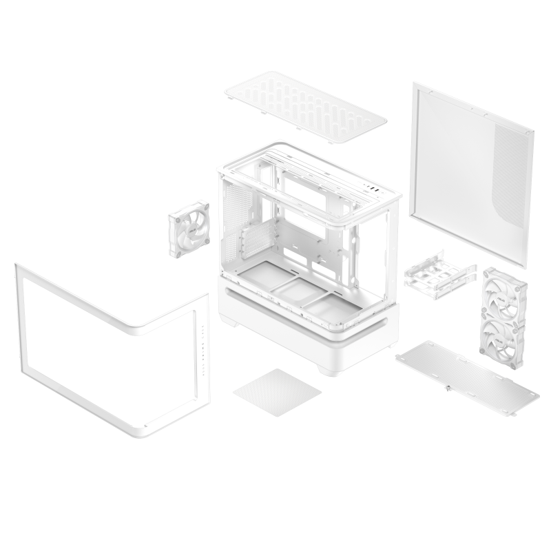 ASUS Prime AP202 ARGB Tempered Glass MicroATX ( BLACK / WHITE )