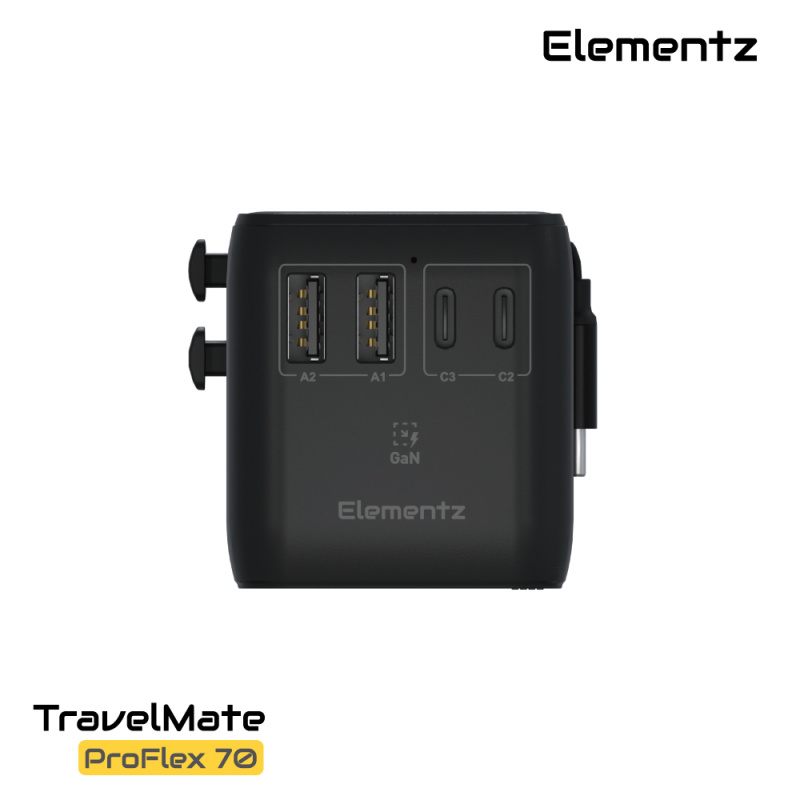 Elementz TravelMate ProFlex 70W Travel Adapter 旅行充電器 PT-W70H