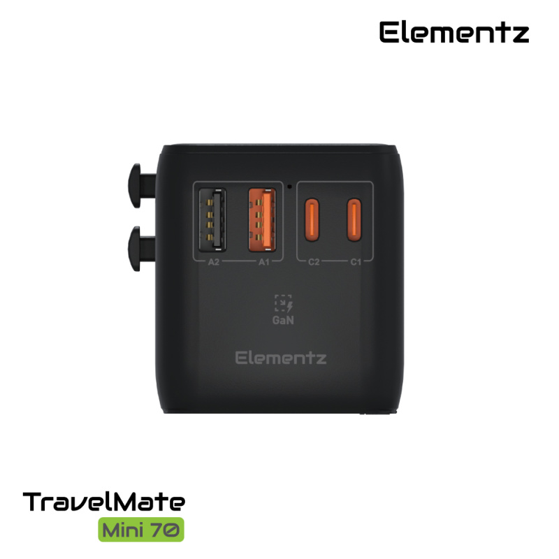 Elementz TravelMate Mini 70W Travel Adapter 旅行充電器 PT-W70M