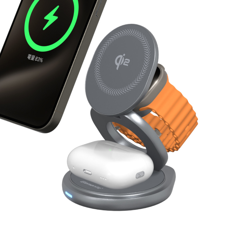 Elementz 22.5W 3 in 1 Wireless Charging Station 磁吸式無線充電座 FC-39Q Elementz 22.5W 3 in 1 Wireless Charging Station 磁吸式無線充電座 FC-39Q