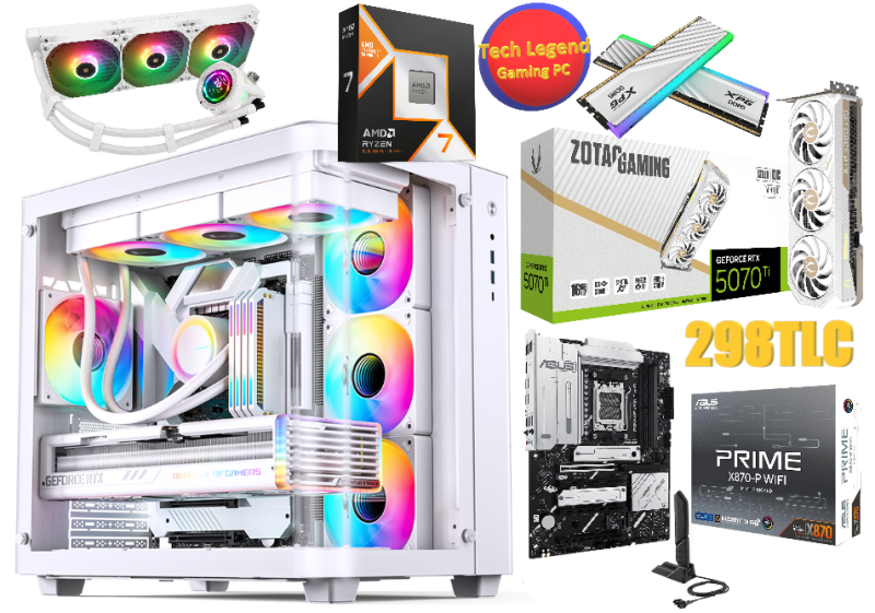 中天　新品　Windows版 298TLC 25年4月AMD Ryzen7-9800X3D + RTX 5070Ti (8核心16線程