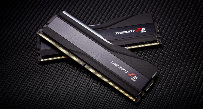 G.Skill DDR5 Trident Z5 RGB Series 6000MHz 64GB Kit CL32 Black (2x32GB) (F5-6000J3238G32GX2-TZ5RK)