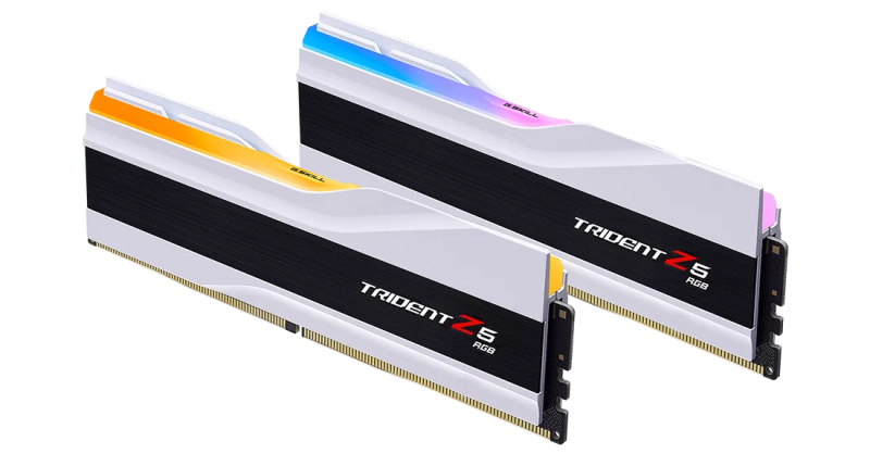 G.Skill DDR5 Trident Z5 RGB Series 6000MHz 64GB Kit CL36 White (2x32GB) (F5-6000J3636F32GX2-TZ5RW)