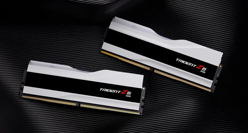 G.Skill DDR5 Trident Z5 RGB Series 6000MHz 64GB Kit CL36 White (2x32GB) (F5-6000J3636F32GX2-TZ5RW)