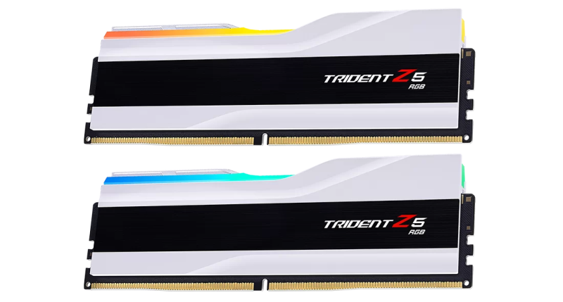 G.Skill DDR5 Trident Z5 RGB Series 6400MHz 64GB Kit CL32 White (2x32GB) (F5-6400J3239G32GX2-TZ5RW) G.Skill DDR5 Trident Z5 RGB Series 6400MHz 64GB Kit CL32 White (2x32GB) (F5-6400J3239G32GX2-TZ5RW)