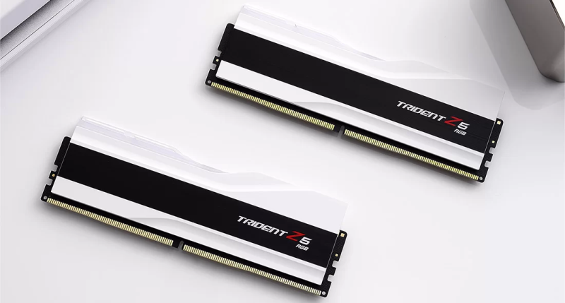 G.Skill DDR5 Trident Z5 RGB Series 6400MHz 32GB Kit CL32 White (2x16GB) (F5-6400J3239G16GX2-TZ5RW) G.Skill DDR5 Trident Z5 RGB Series 6400MHz 32GB Kit CL32 White (2x16GB) (F5-6400J3239G16GX2-TZ5RW)