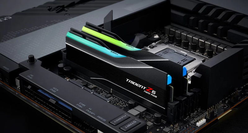 G.Skill DDR5 Trident Z5 Neo RGB Series 6000MHz 32GB Kit CL30 Black (2x16GB) (F5-6000J3038F16GX2-TZ5NR)