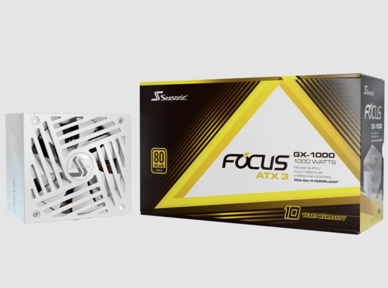 SEASONIC FOCUS GX1000 V4 1000W 80PLUS GOLD [PCI-E 5.1 ATX3.1] ( BLACK / WHITE )