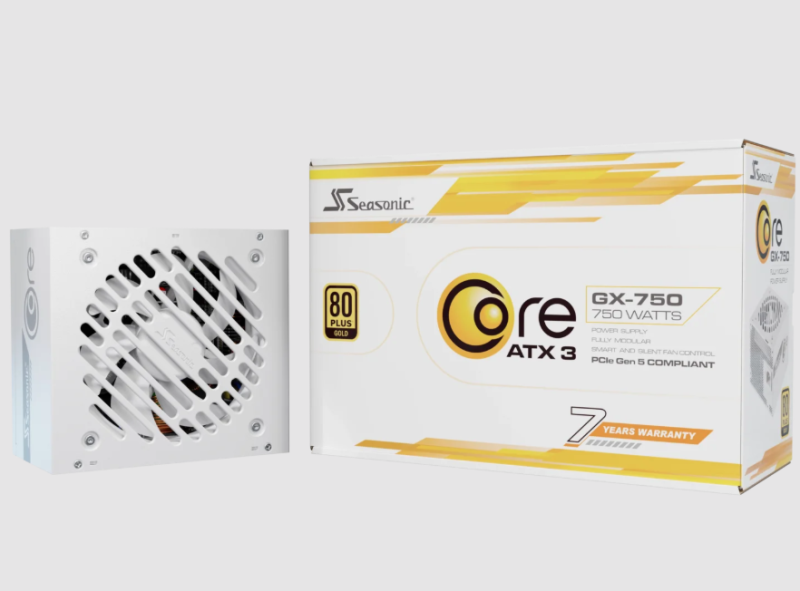 SEASONIC CORE V2 GX750 750W POWER SUPPLY [PCI-E 5.1 ATX3.1] ( BLACK / WHITE )