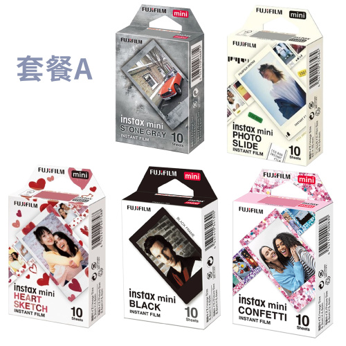 Fujifilm 富士菲林 instax mini 即影即有菲林相紙 彩邊10張 x 5盒