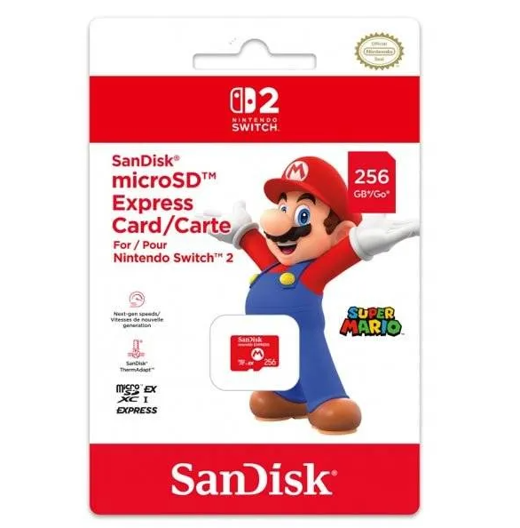 SanDisk microSD Express Card 256GB for Nintendo Switch 2