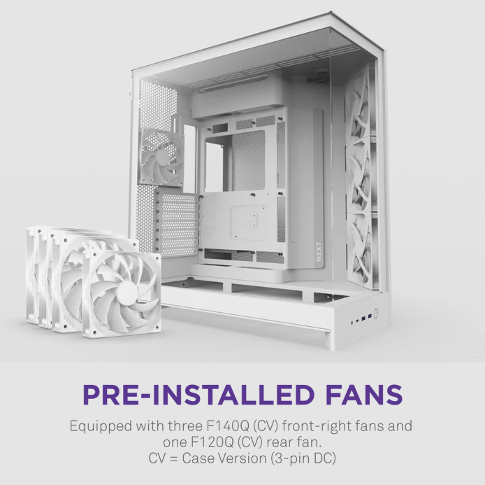 NZXT H9 Flow v2 Large Dual-Chamber Mid-Tower ATX Airflow Case ( Black / White ) NZXT H9 Flow v2 Large Dual-Chamber Mid-Tower ATX Airflow Case ( Black / White )