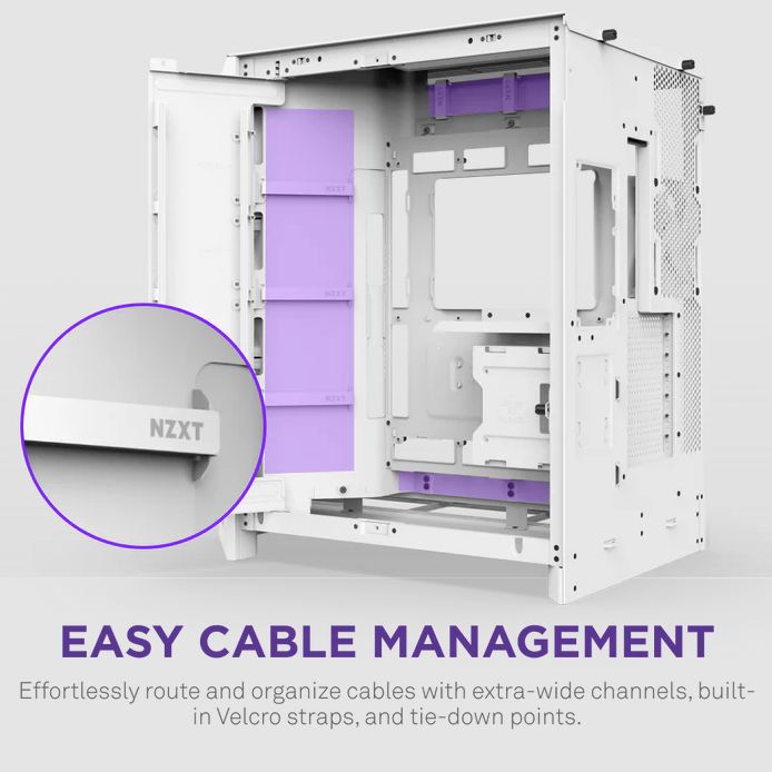 NZXT H9 Flow v2 Large Dual-Chamber Mid-Tower ATX Airflow Case ( Black / White ) NZXT H9 Flow v2 Large Dual-Chamber Mid-Tower ATX Airflow Case ( Black / White )