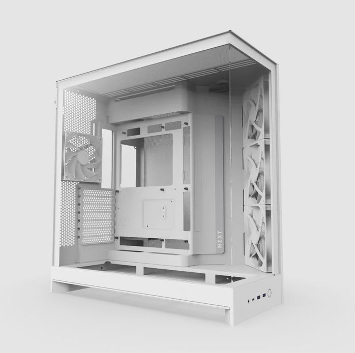 NZXT H9 Flow v2 Large Dual-Chamber Mid-Tower ATX Airflow Case ( Black / White ) NZXT H9 Flow v2 Large Dual-Chamber Mid-Tower ATX Airflow Case ( Black / White )