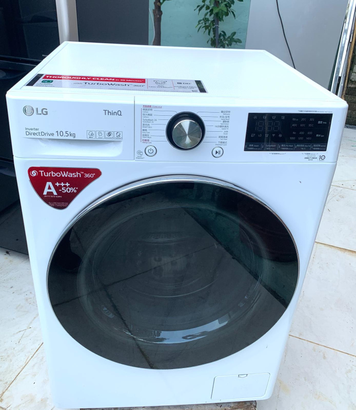 洗衣機 LG 樂金 超大容量 F-14105V2W 10.5 公斤 1400 轉 人工智能 二手電器 包送貨安裝