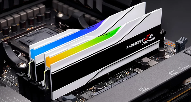G.Skill DDR5 Trident Z5 Neo RGB Series 6000MHz 64GB Kit CL36 White (2x32GB) (F5-6000J3636F32GX2-TZ5NRW) G.Skill DDR5 Trident Z5 Neo RGB Series 6000MHz 64GB Kit CL36 White (2x32GB) (F5-6000J3636F32GX2-TZ5NRW)