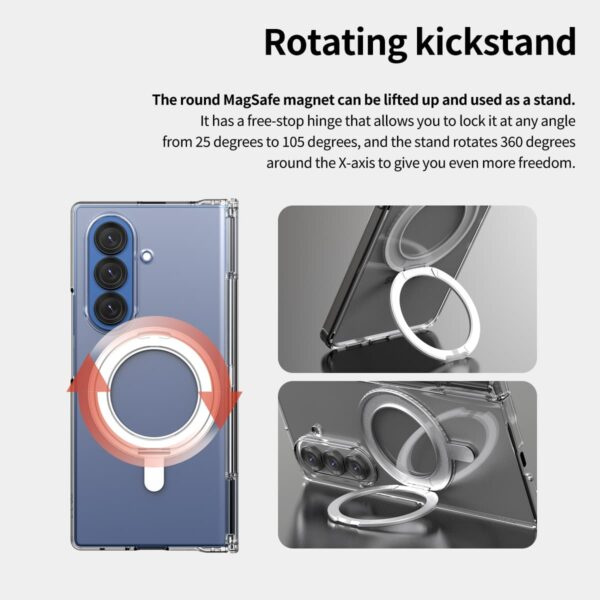 Araree Samsung Galaxy Z Fold 7 Nukin 360 M STAND 手機殼 磁吸Magsafe 旋轉支架 透明保護套 Araree Samsung Galaxy Z Fold 7 Nukin 360 M STAND 手機殼 磁吸Magsafe 旋轉支架 透明保護套