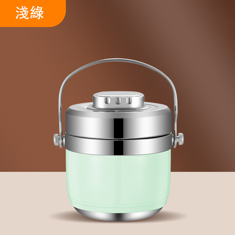 304不鏽鋼保溫提鍋｜防溢防漏密封設計｜獨立分格防串味
