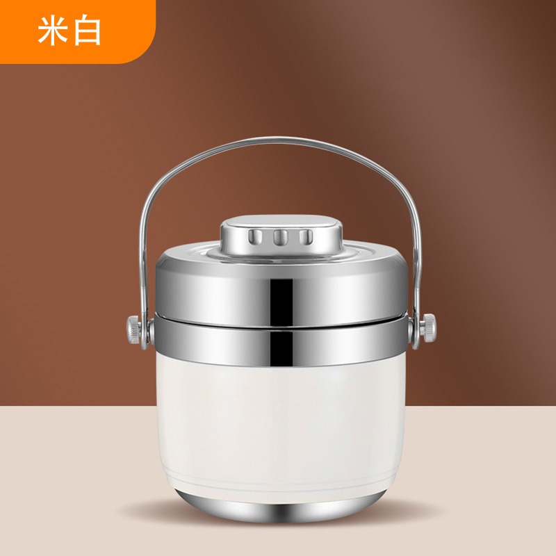 304不鏽鋼保溫提鍋｜防溢防漏密封設計｜獨立分格防串味