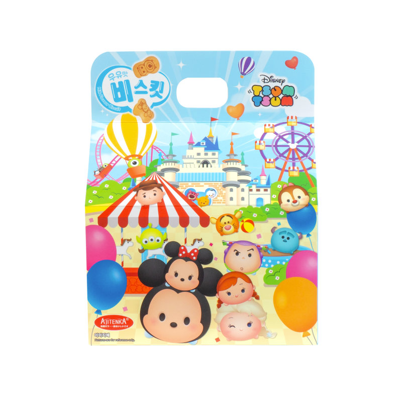 [原箱12盒] 迪士尼 屋仔印花餅乾 160克 [反斗車王/公主/Tsum Tsum]