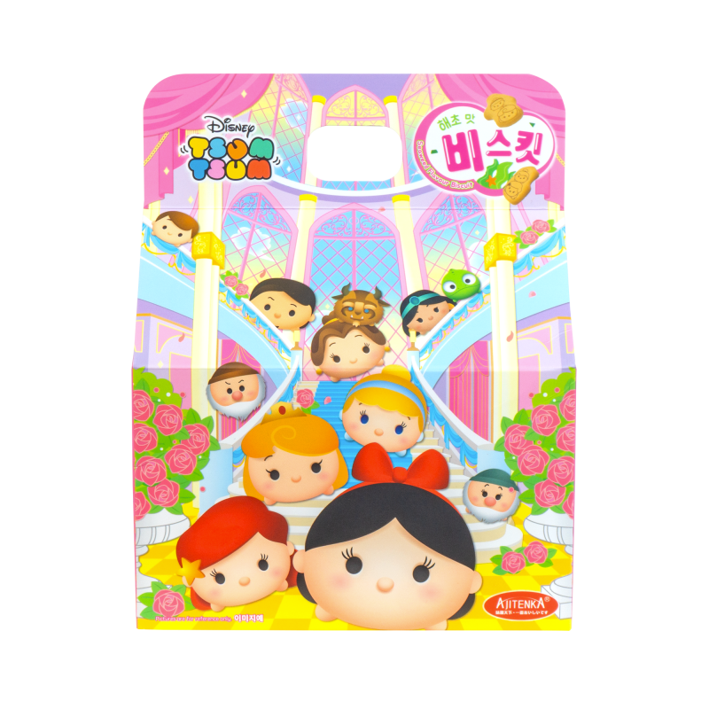 [原箱12盒] 迪士尼 屋仔印花餅乾 160克 [反斗車王/公主/Tsum Tsum]