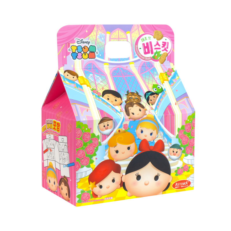 [原箱12盒] 迪士尼 屋仔印花餅乾 160克 [反斗車王/公主/Tsum Tsum]