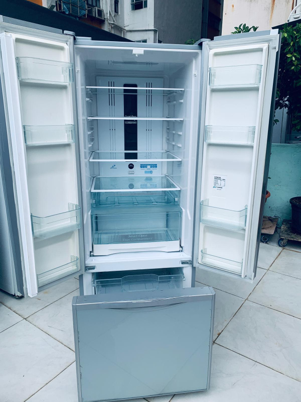 雪櫃 HITACHI 日立 R-WB480P2H (銀色玻璃色) JIS容量:405公升 多門式雪櫃 對門冰箱 二手電器 清倉大減價 最新款 貨到付款