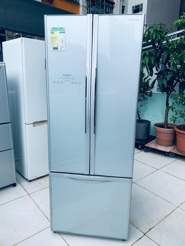 雪櫃 HITACHI 日立 R-WB480P2H (銀色玻璃色) JIS容量:405公升 多門式雪櫃 對門冰箱 二手電器 清倉大減價 最新款 貨到付款