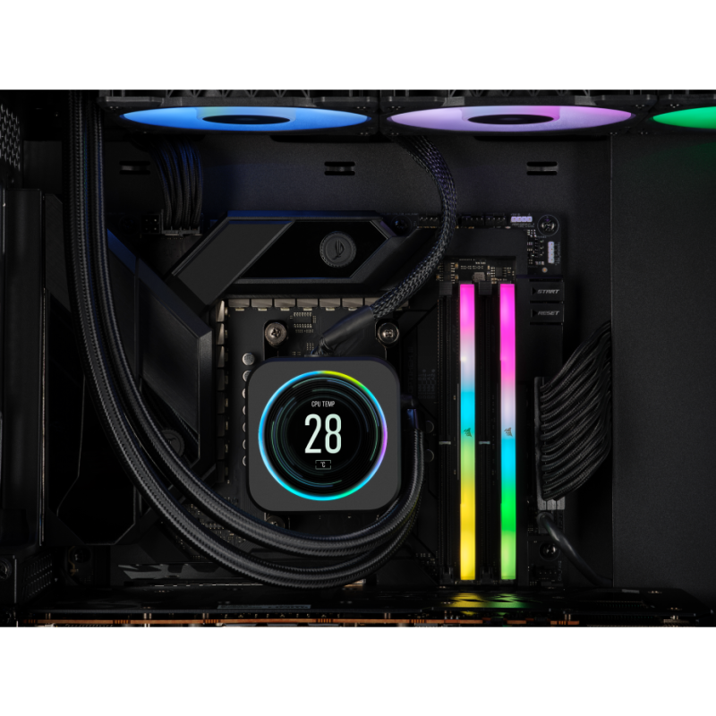 Corsair VENGEANCE ® RGB 96GB (2x48GB) DDR5 DRAM 6000MT/s C30 AMD EXPO & Intel XMP  Memory Kit — Black ( CMH96GX5M2B6000Z30 )
