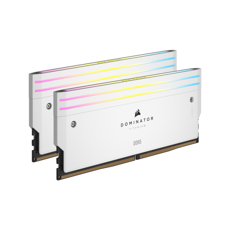 Corsair DOMINATOR® TITANIUM RGB 32GB (2x16GB) DDR5 DRAM 6000MT/s C30 AMD EXPO & Intel XMP  Memory Kit — Black / White ( CMP32GX5M2B6000Z30 / CMP32GX5M2B6000Z30W )