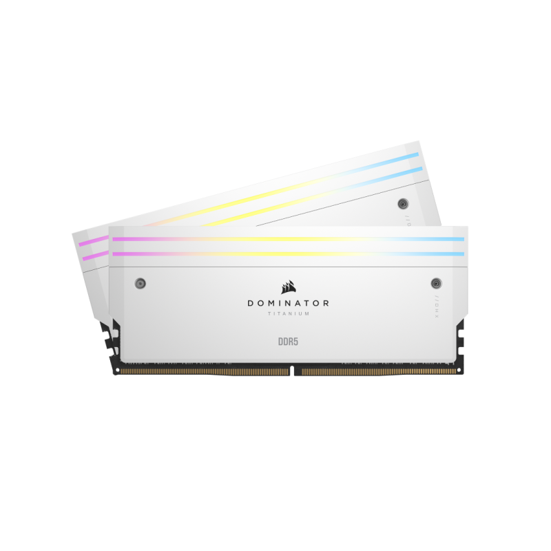 Corsair DOMINATOR® TITANIUM RGB 32GB (2x16GB) DDR5 DRAM 6000MT/s C30 AMD EXPO & Intel XMP  Memory Kit — Black / White ( CMP32GX5M2B6000Z30 / CMP32GX5M2B6000Z30W )