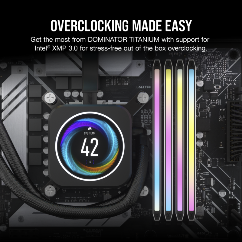 Corsair DOMINATOR® TITANIUM RGB 64GB (2x32GB) DDR5 DRAM 6000MT/s C30 AMD EXPO & Intel XMP  Memory Kit — Black / White ( CMP64GX5M2B6000Z30 / CMP64GX5M2B6000Z30W )