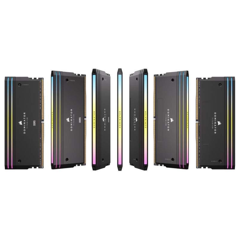Corsair DOMINATOR® TITANIUM RGB 64GB (2x32GB) DDR5 DRAM 6000MT/s C30 AMD EXPO & Intel XMP  Memory Kit — Black / White ( CMP64GX5M2B6000Z30 / CMP64GX5M2B6000Z30W )