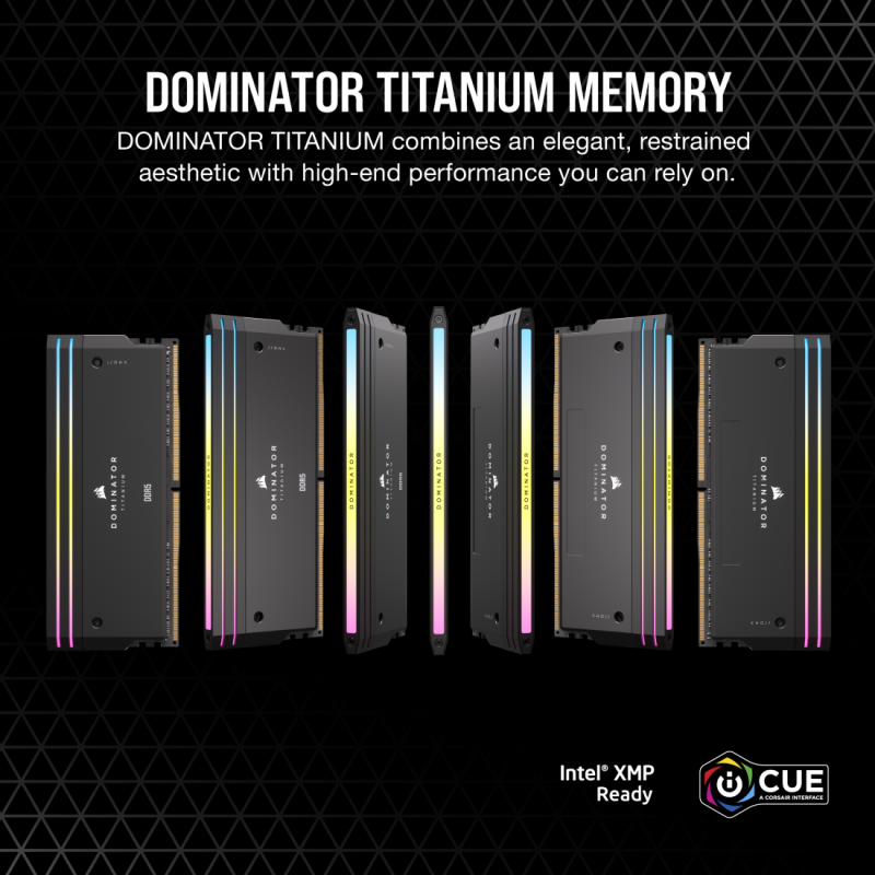Corsair DOMINATOR® TITANIUM RGB 64GB (2x32GB) DDR5 DRAM 6000MT/s C30 AMD EXPO & Intel XMP  Memory Kit — Black / White ( CMP64GX5M2B6000Z30 / CMP64GX5M2B6000Z30W )
