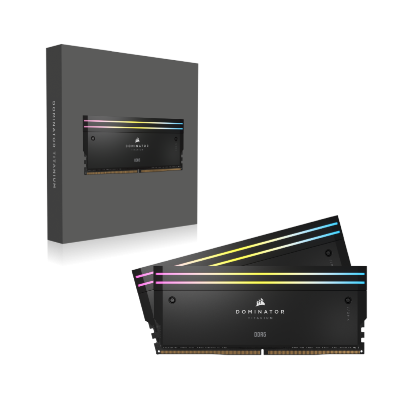 Corsair DOMINATOR® TITANIUM RGB 96GB (2x48GB) DDR5 DRAM 6000MT/s C30 AMD EXPO & Intel XMP  Memory Kit — Black / White ( CMP96GX5M2B6000Z30 / CMP96GX5M2B6000Z30W )