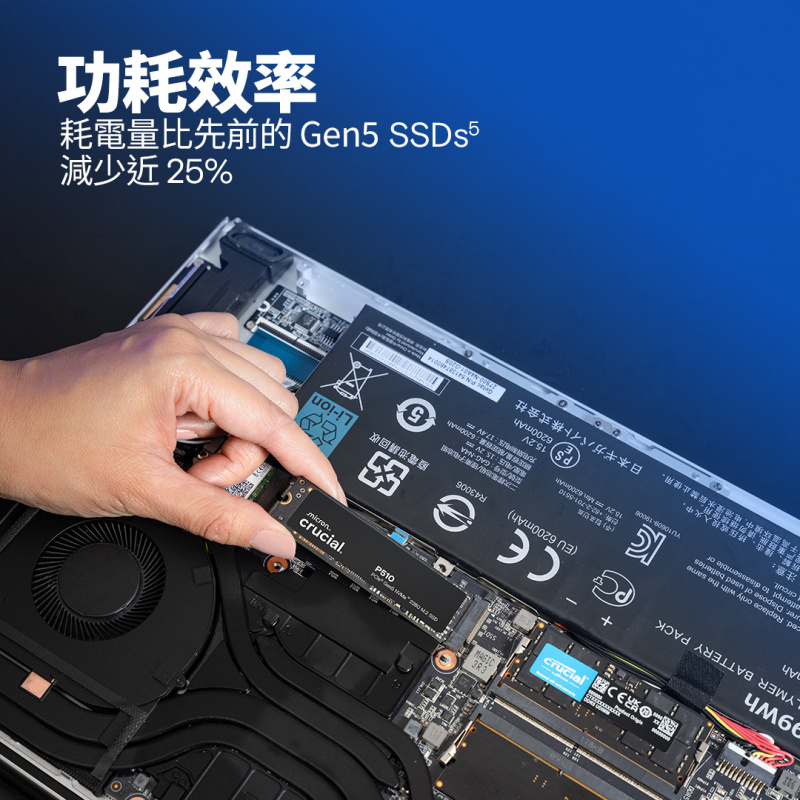 Crucial P510 ( 1TB - 2TB ) PCIe Gen5 M.2 2280 SSD - ( CT1000P510SSD8 / CT2000P510SSD8 )