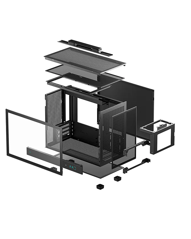 DeepCool CH160 PLUS 小型強化玻璃機箱 - ( BLACK / WHITE ) DeepCool CH160 PLUS 小型強化玻璃機箱 - ( BLACK / WHITE )
