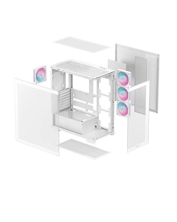 DeepCool CG580 4F 中型強化玻璃機箱 - ( BLACK / WHITE )