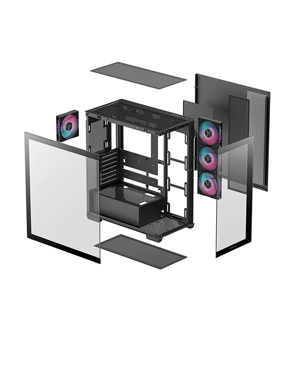 DeepCool CG580 4F 中型強化玻璃機箱 - ( BLACK / WHITE )
