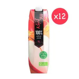 [原箱12樽] 菓汁先生 100%蘋果汁 1L