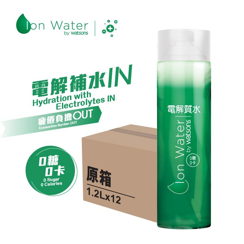 [原箱12支] 屈臣氏 離子水 1.2L