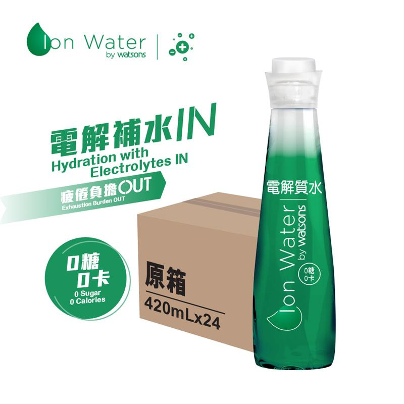 [原箱24支] 屈臣氏 離子水 420ml