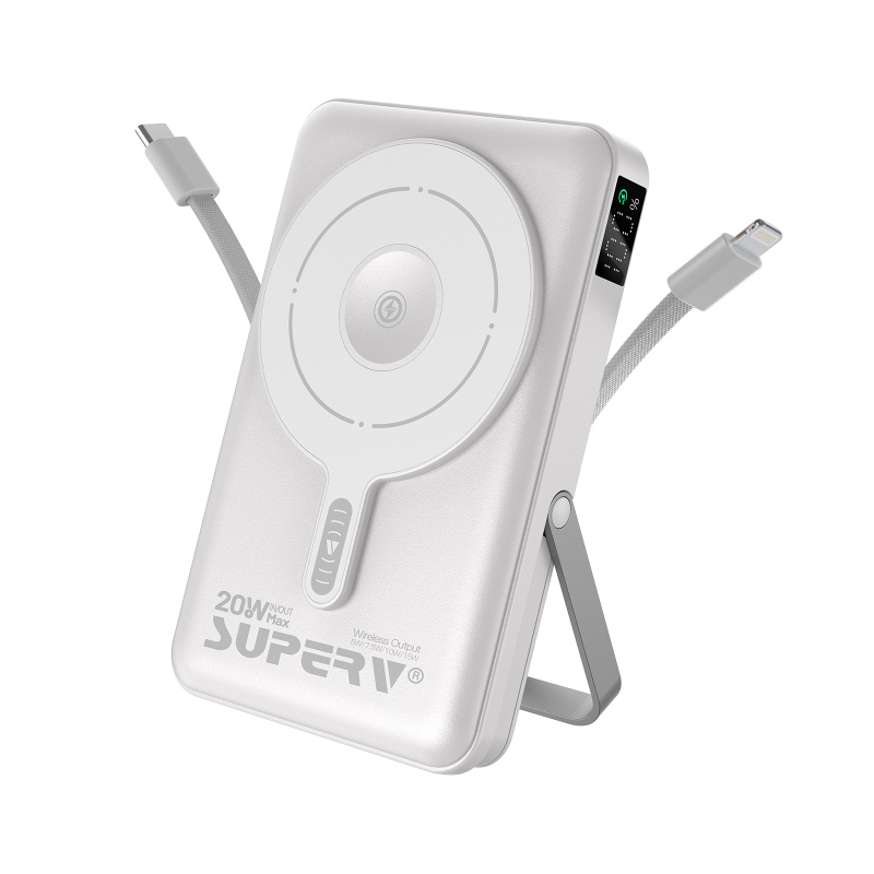 SUPERV CCC認證 可上機 4合1 LED顯示屏無線移動電源 F45