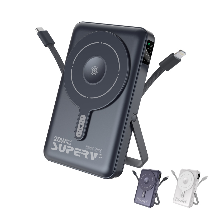 SUPERV CCC認證 可上機 4合1 LED顯示屏無線移動電源 F45