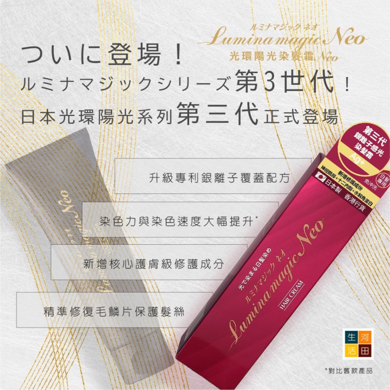 日本製光環LUMINA Magic Neo 陽光染髮霜 HAIRCOLOR RETOUCH 便攜式髮根光染髮劑 套裝|可免沖洗敏感頭皮UV 白髮救星 SII升級 香港行貨