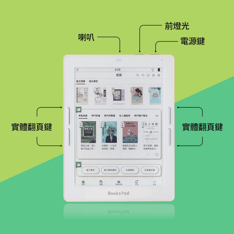 博客來【BooksPad】7.8吋+專屬保護殼+黑色觸控電磁筆 | 三件優惠組